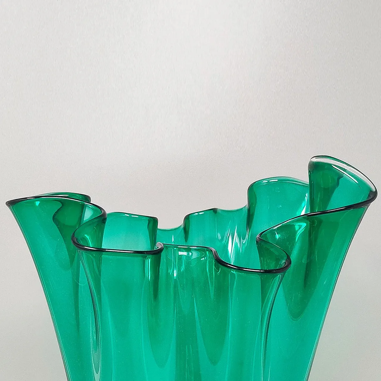Fazzoletto vase by Michielotto in Murano glass, 1970s 4
