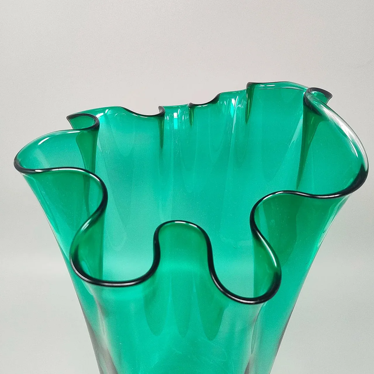 Fazzoletto vase by Michielotto in Murano glass, 1970s 5