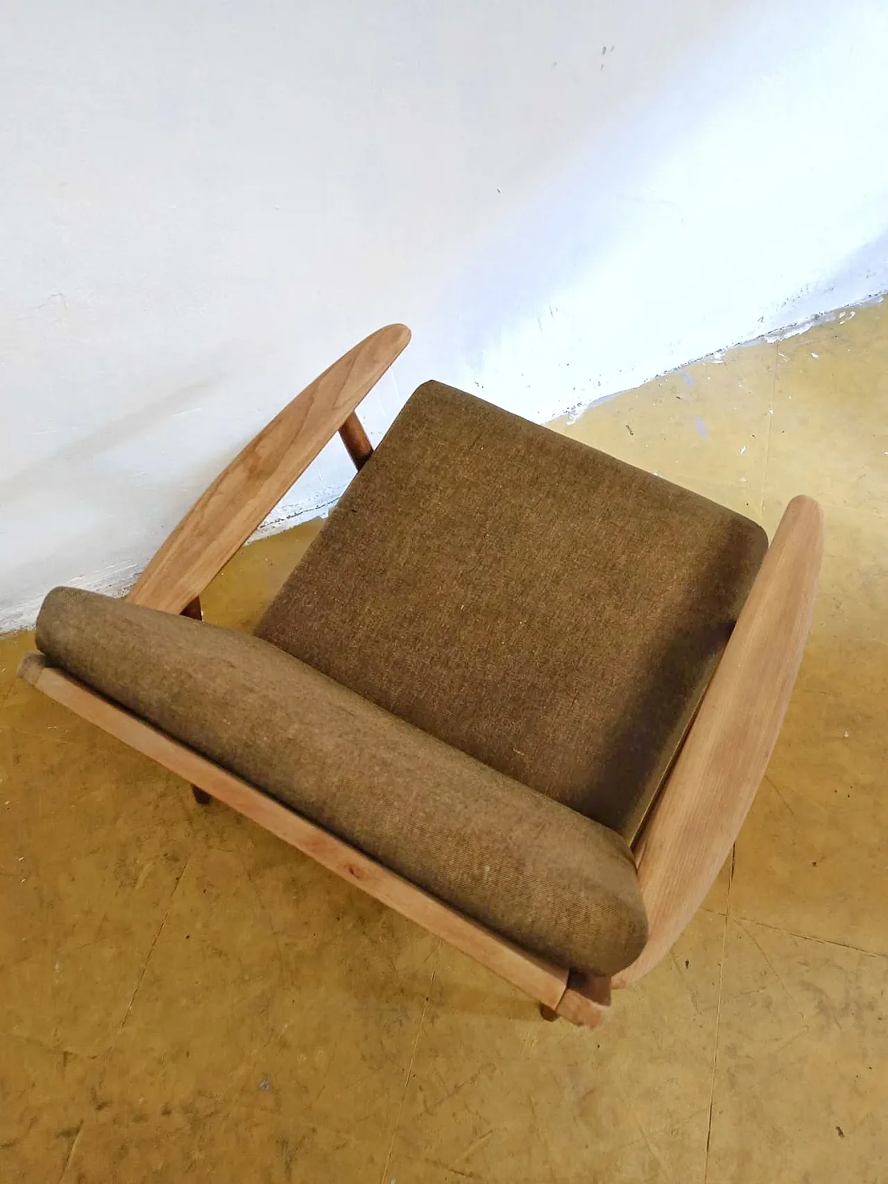 Danish teak armchair with high back, 60s 5