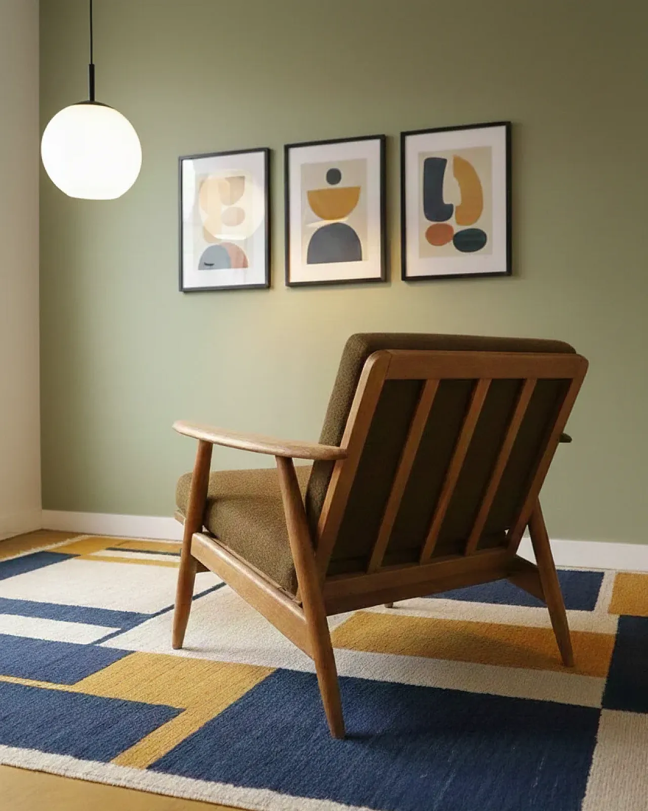 Danish teak armchair with high back, 60s 6