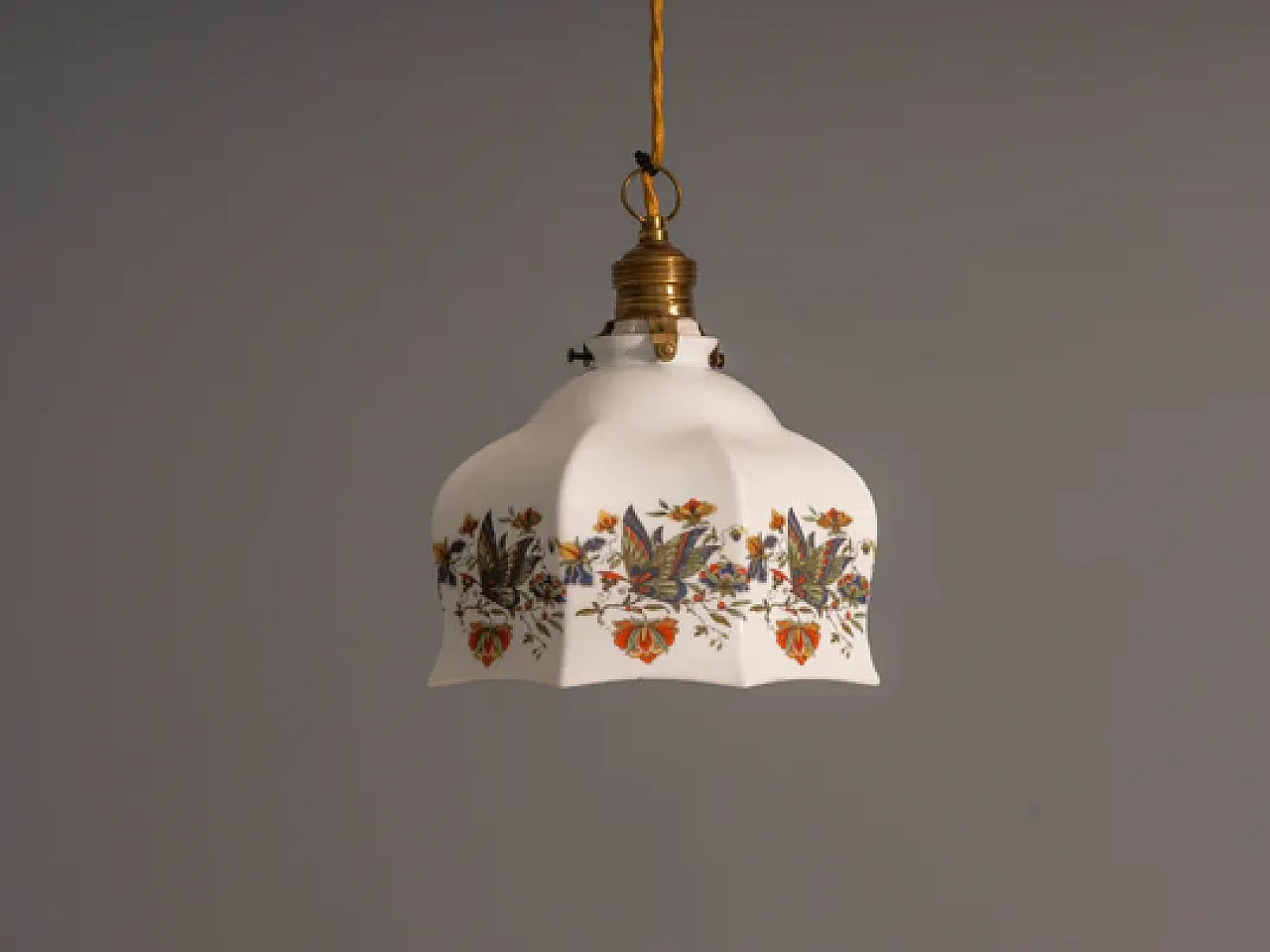 Paralume pendente in vetro, metà '900 2