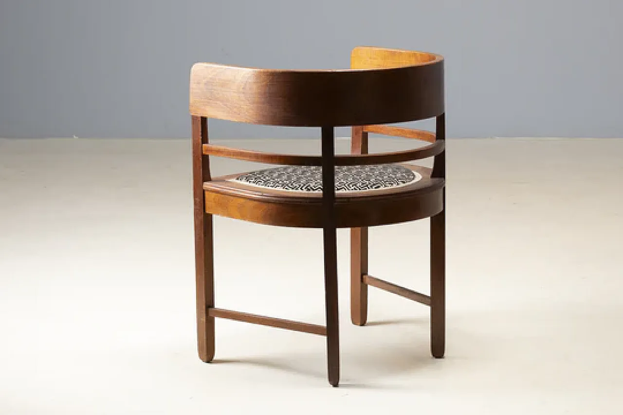 Poltrona con schienale intarsiato, '900 2