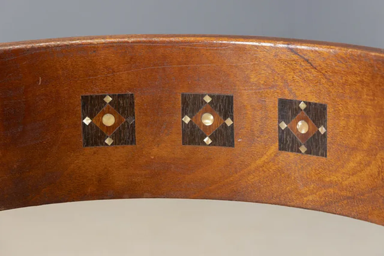 Poltrona con schienale intarsiato, '900 8