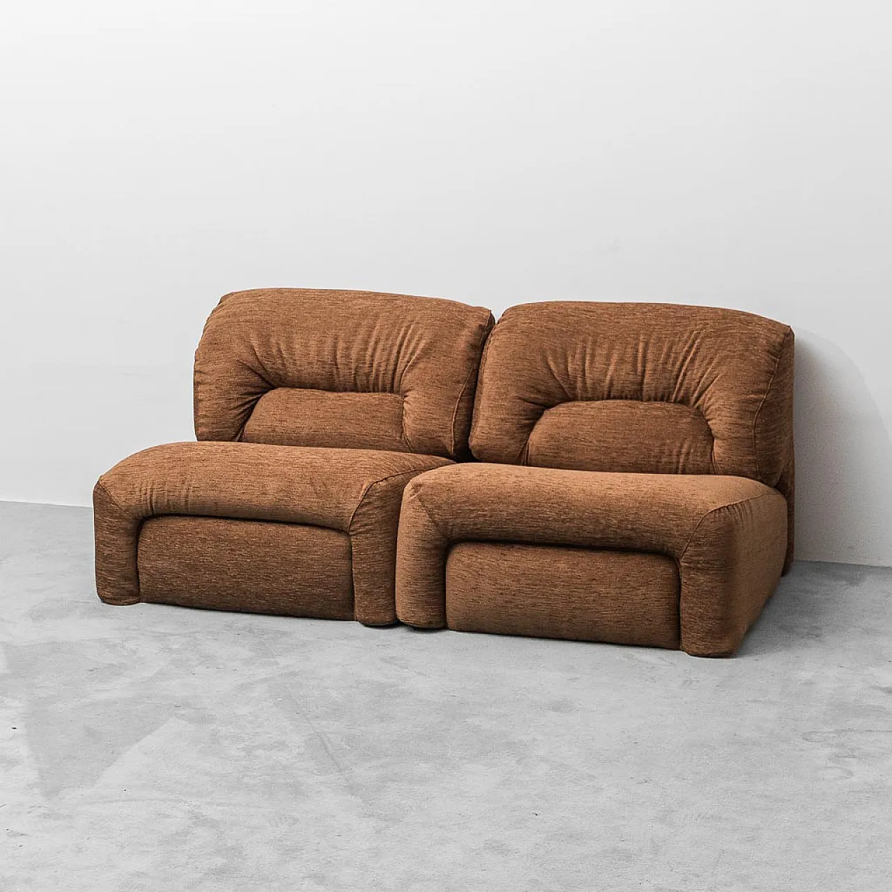 Modular 2-seater sofa or pair of armchairs, 1970s 1