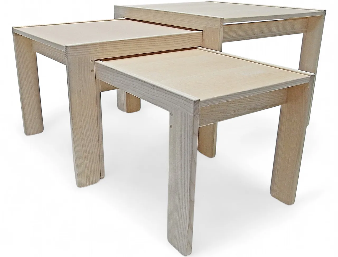 3 Tavolini ad incastro di Afra & Tobia Scarpa per Cassina, anni '90 21