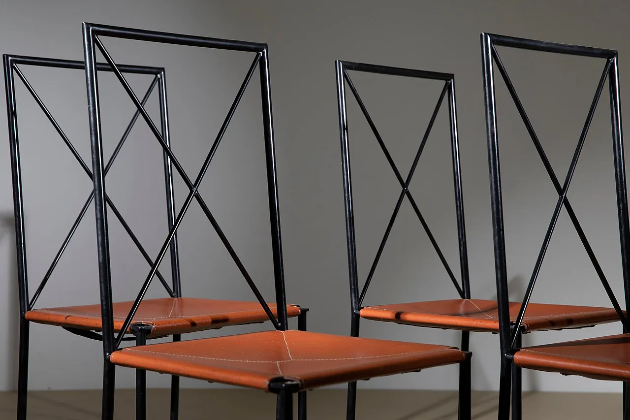 4 Moka chairs by Mario Asnago and Claudio Vender for Flexform, 1980s 2