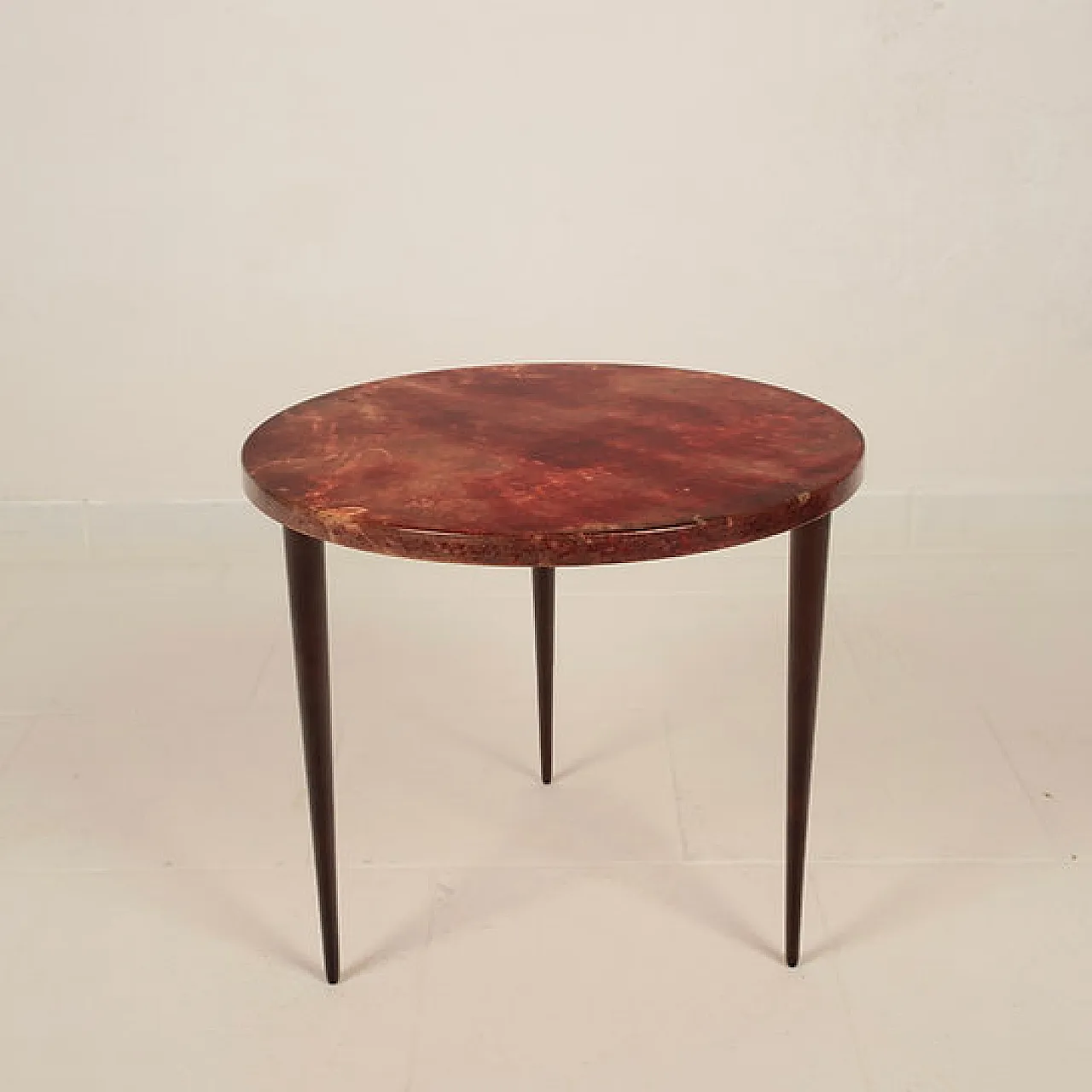 Tavolino basso in pergamena di Aldo Tura, anni '50 10