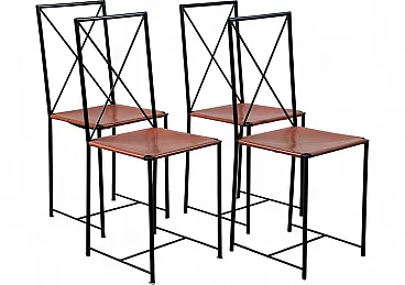 4 Moka chairs by Mario Asnago and Claudio Vender for Flexform, 1980s