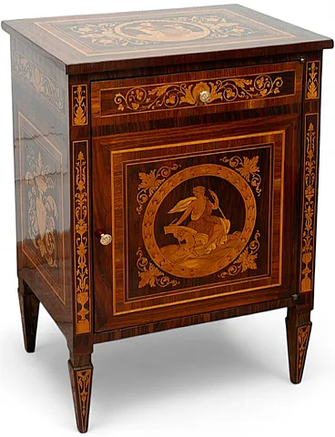 Louis XVI chest of drawers in precious exotic woods, 18th century