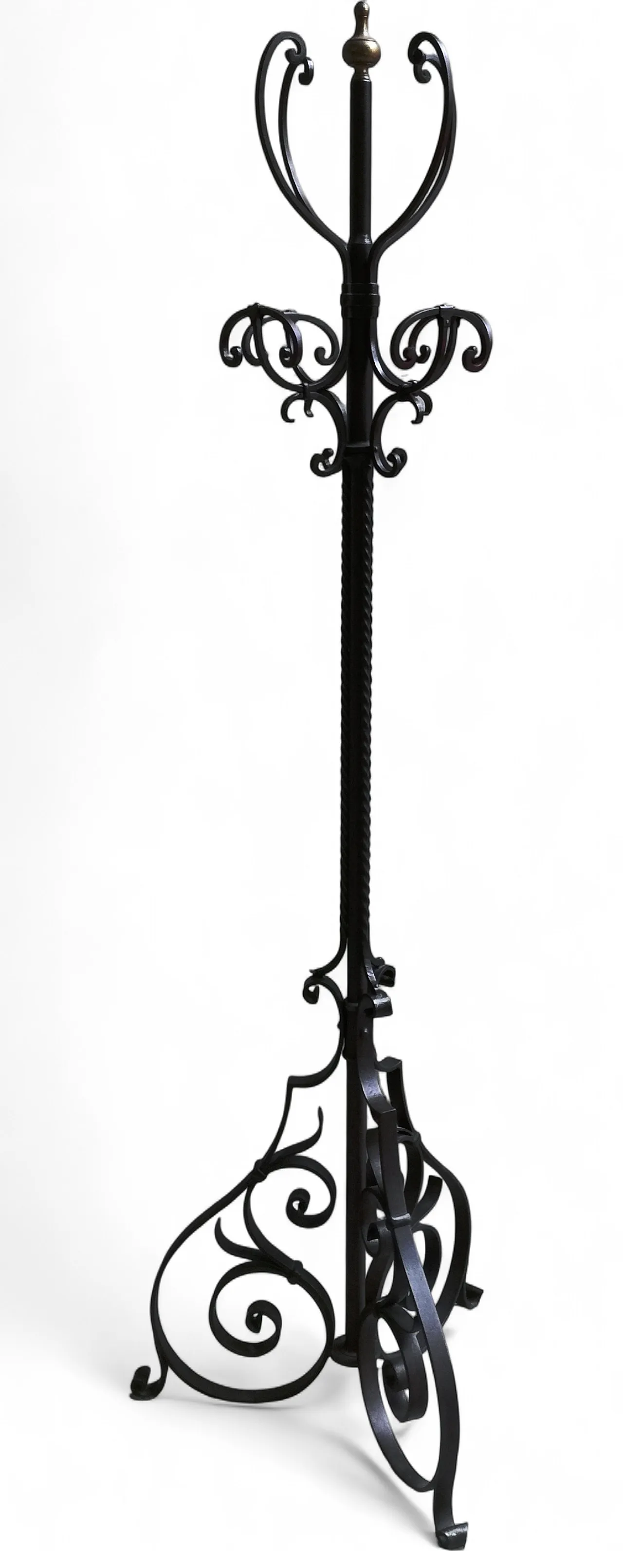 Wrought iron coat rack, mid-20th century 15
