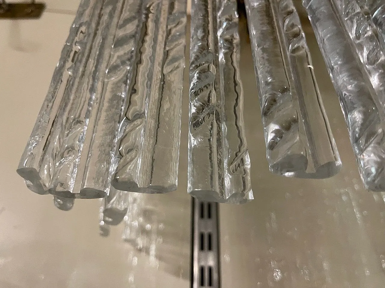 Pair of Murano glass and brass wall lights, 1980s 10