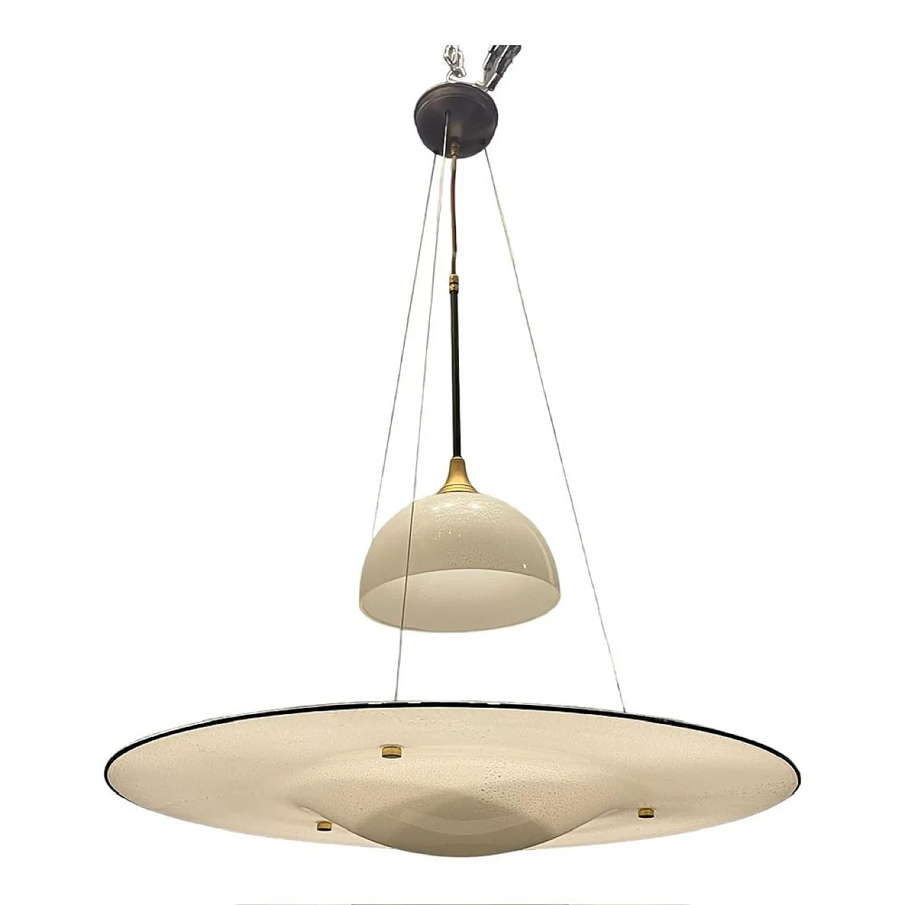 Large architectural pendant lamp in Murano glass by Made Murano Glass, 1980s 1