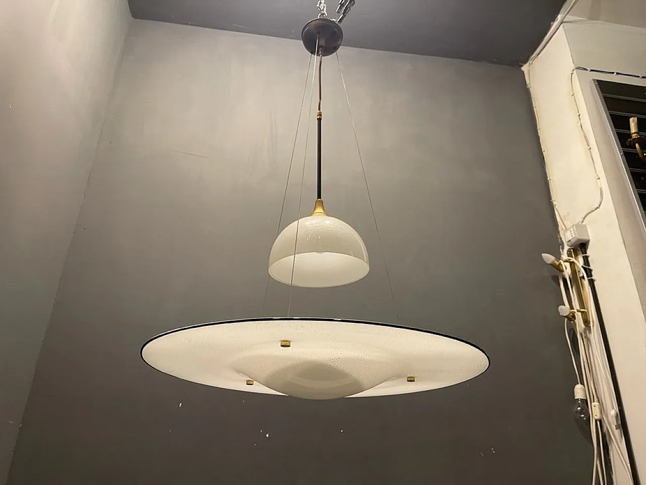 Large architectural pendant lamp in Murano glass by Made Murano Glass, 1980s 5