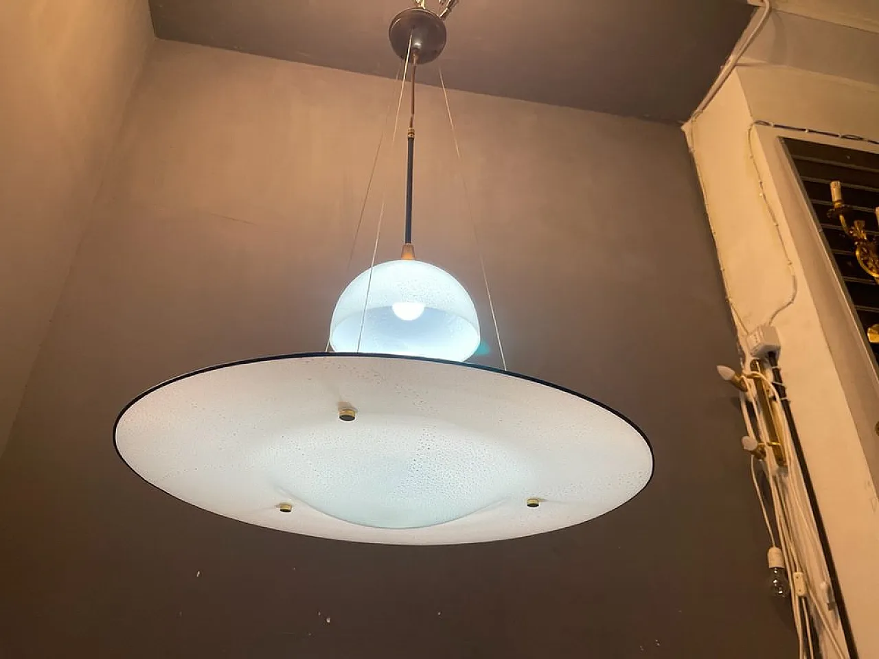 Large architectural pendant lamp in Murano glass by Made Murano Glass, 1980s 6