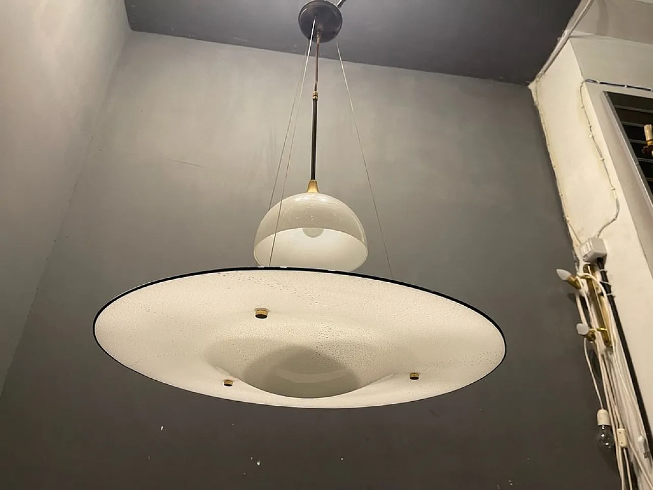 Large architectural pendant lamp in Murano glass by Made Murano Glass, 1980s 7