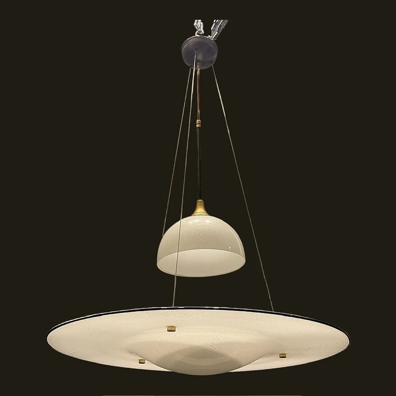 Large architectural pendant lamp in Murano glass by Made Murano Glass, 1980s 11