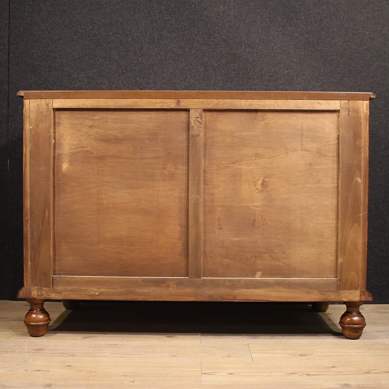 Italian inlaid chest of drawers in exotic woods, 20th century 9