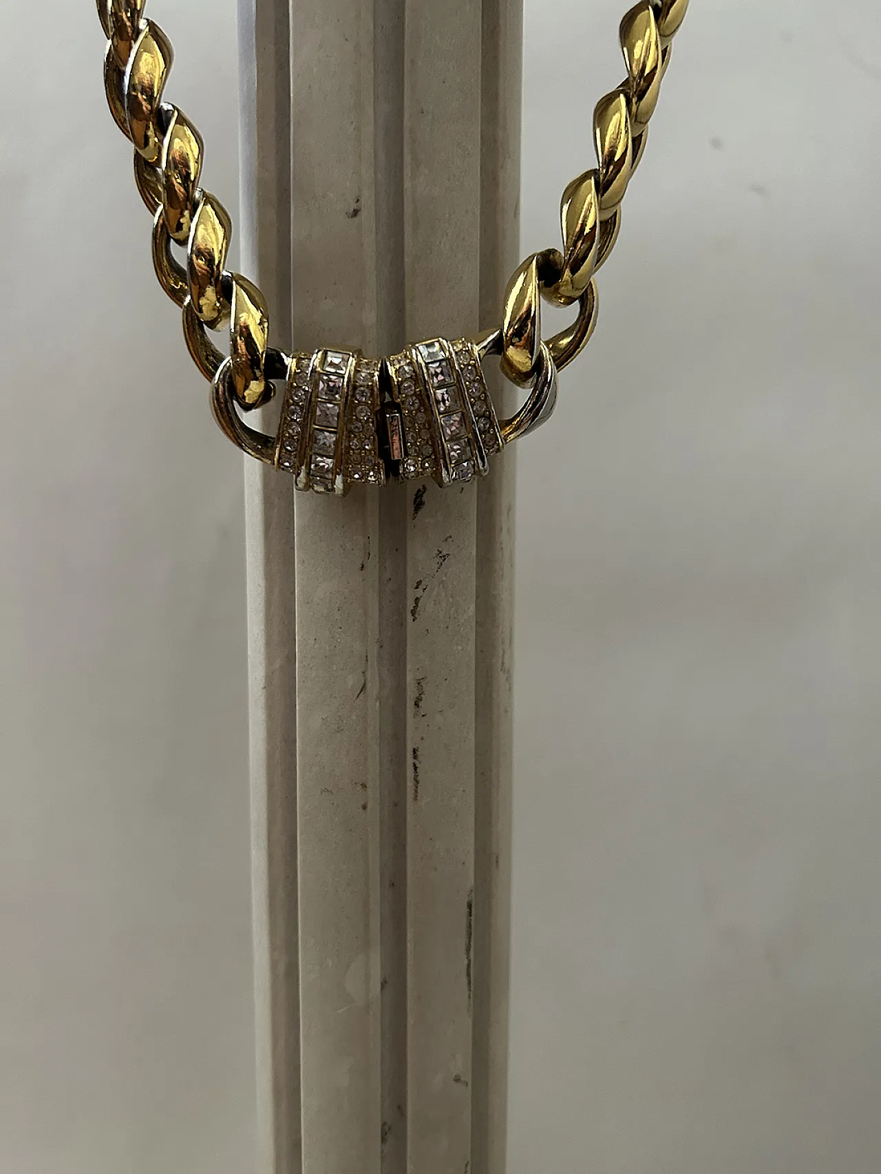 Grossè choker Swarovsky and gilded bronze, 1950s 2