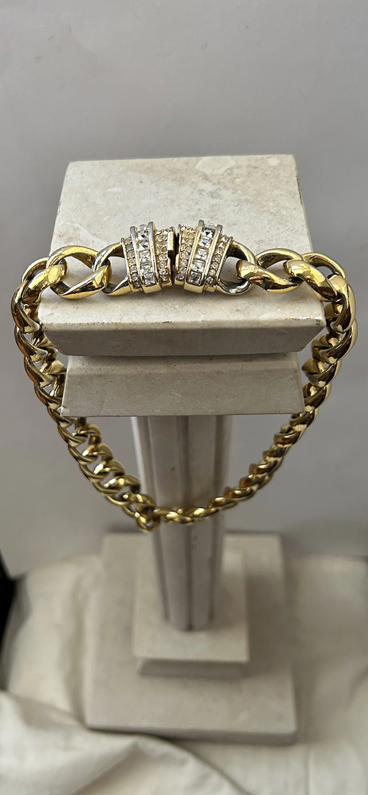 Grossè choker Swarovsky and gilded bronze, 1950s 4