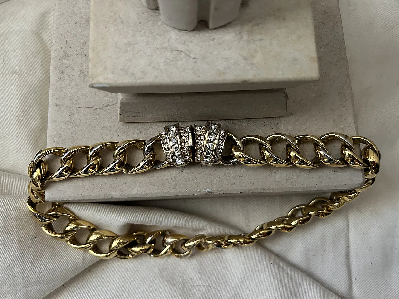 Grossè choker Swarovsky and gilded bronze, 1950s 6