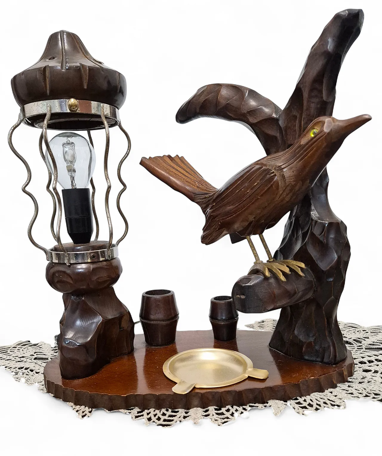 Carved table lamp by Aldo Tura, 1940s 6