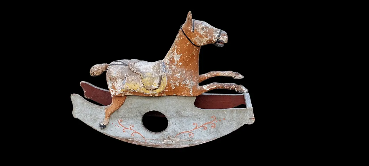 Rocking horse made of wood and papier-mâché, mid-19th century 8