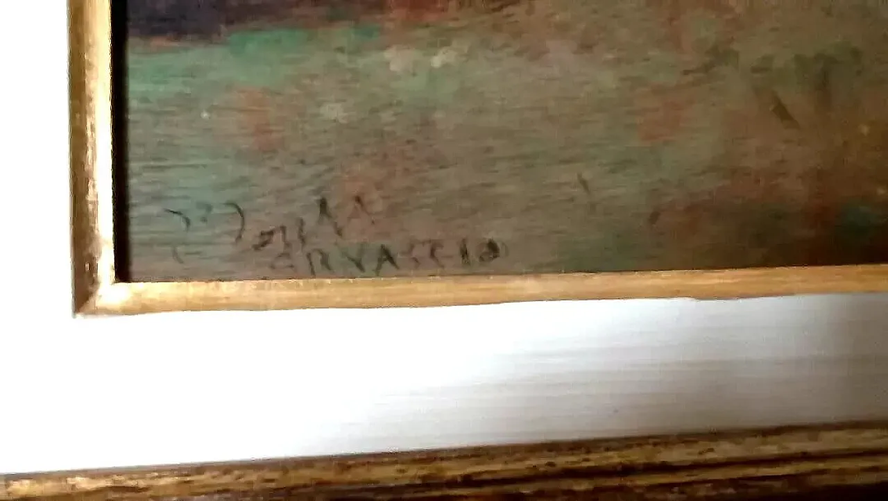 Paesaggio di Bruno Loretti, olio su tavola, '900 8