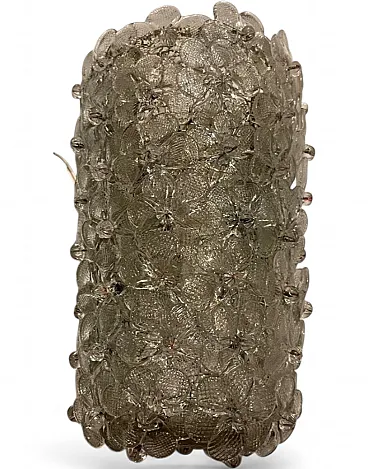 Applique floreale in vetro di Murano attribuita a Seguso, anni '60