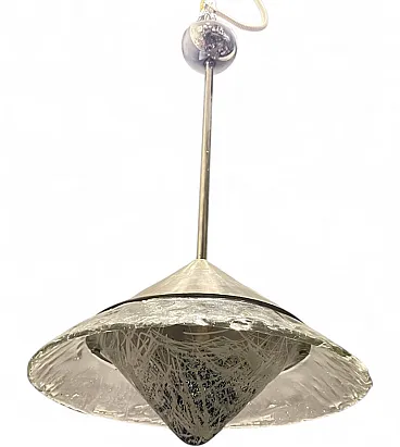 Lampada a sospensione in vetro di Murano di Mazzega, anni '80