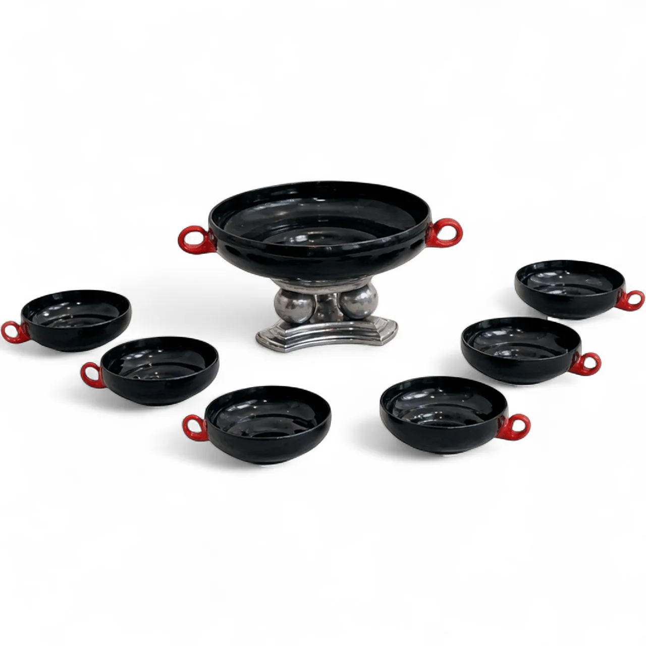 Set da macedonia in vetro Art Déco di Napoleone Martinuzzi per Venini 9