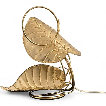 Lampada in ottone stile Tommaso Barbi, anni 70