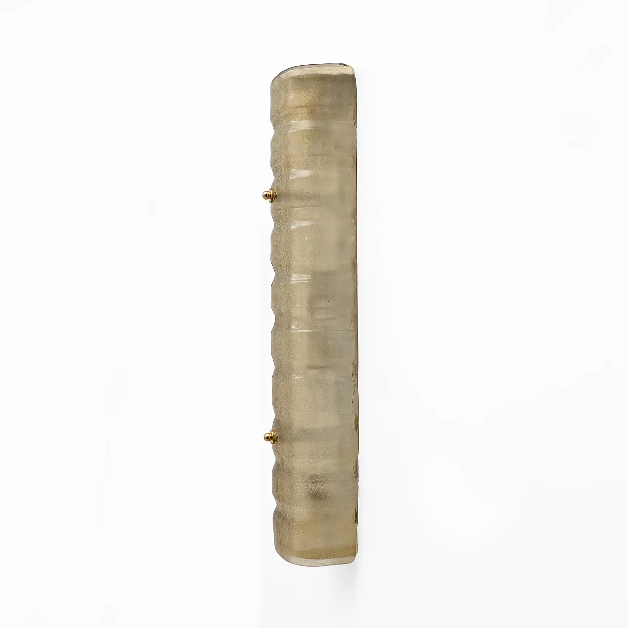 Pair of Murano frosted glass and brass wall sconces, 2000s 4