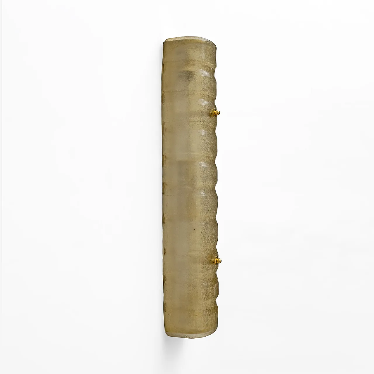 Pair of Murano frosted glass and brass wall sconces, 2000s 5