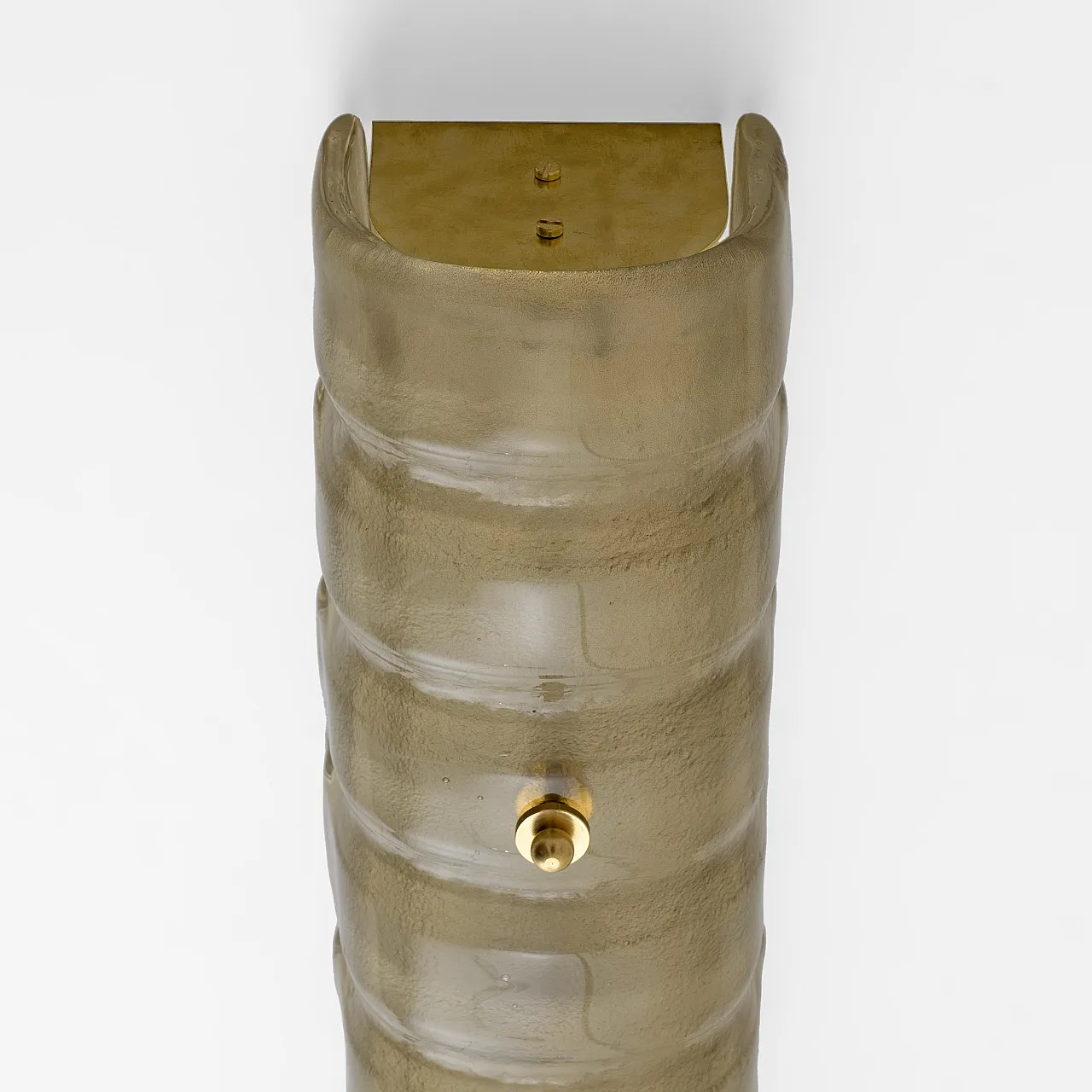 Pair of Murano frosted glass and brass wall sconces, 2000s 8