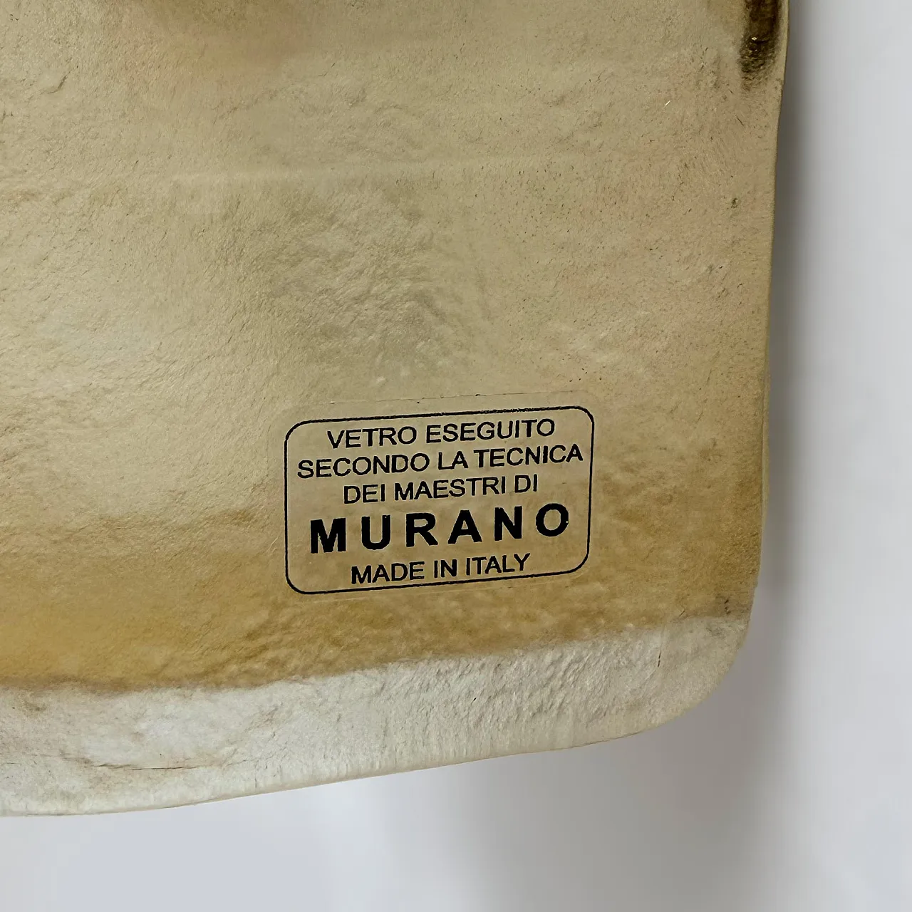 Pair of Murano frosted glass and brass wall sconces, 2000s 9