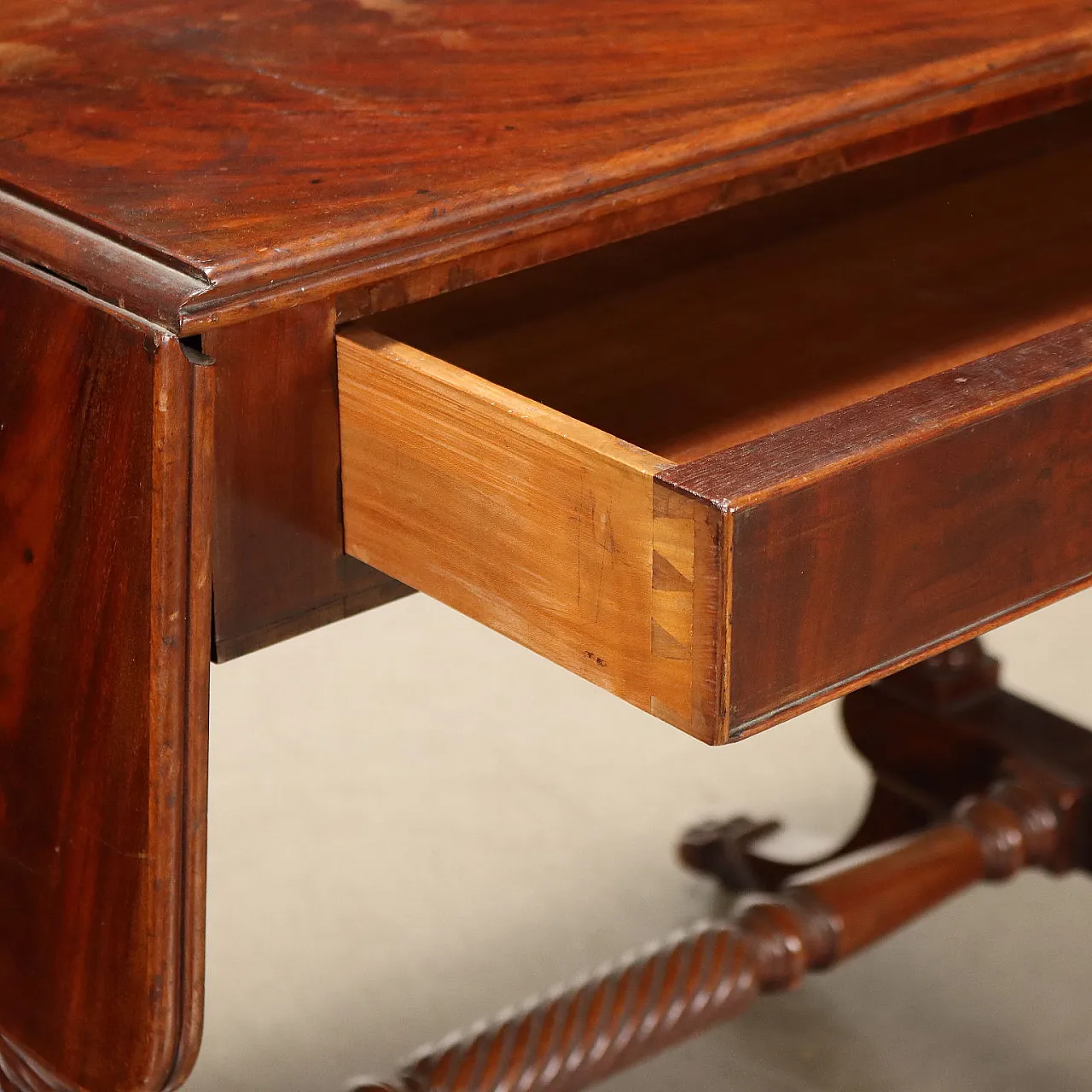 Regency writing desk in mahogany with drawers, 19th century 3