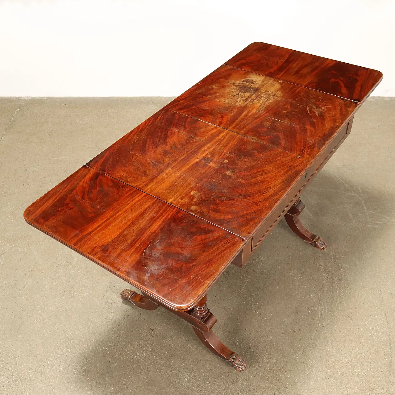 Regency writing desk in mahogany with drawers, 19th century 5