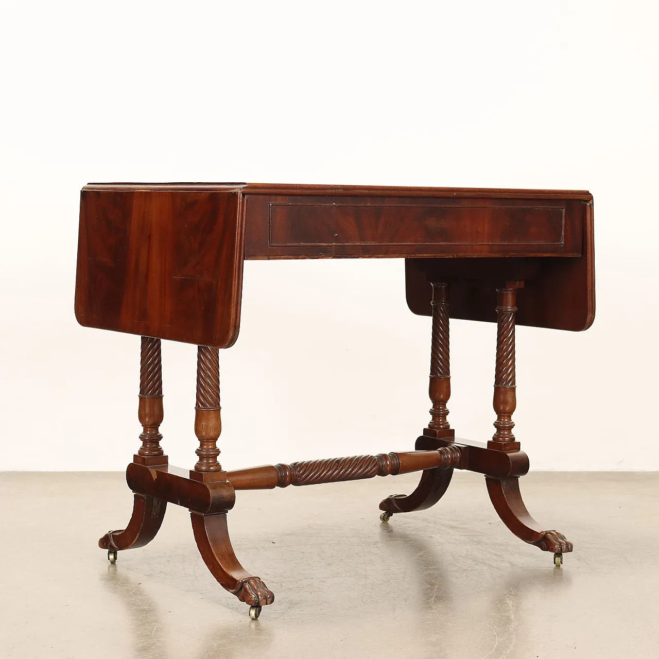 Regency writing desk in mahogany with drawers, 19th century 9
