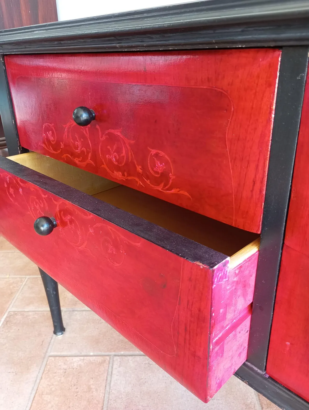 Credenza a cassettiera Art déco, anni ‘70 7