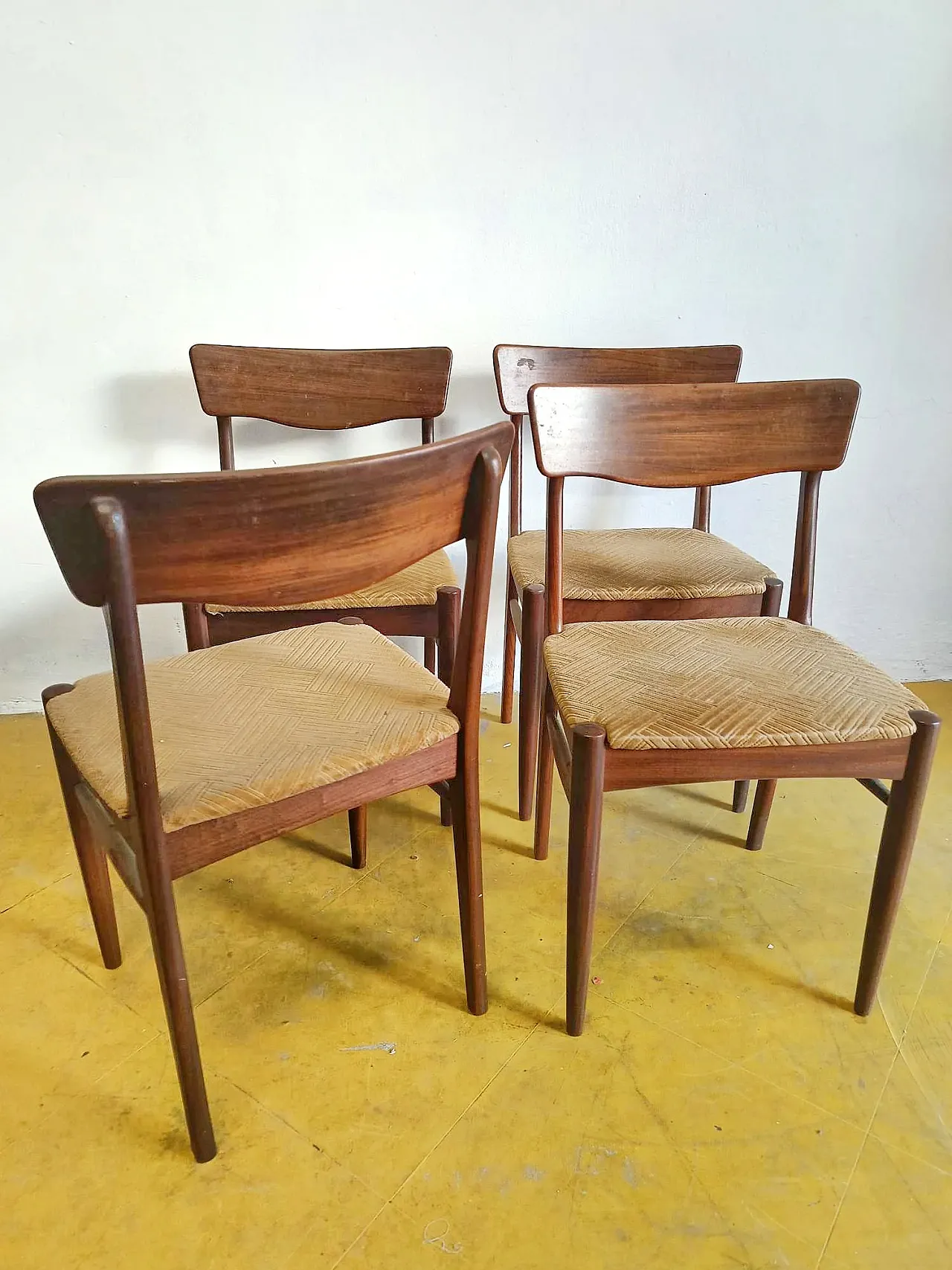 4 Norwegian Teak Chairs, 1950s 4