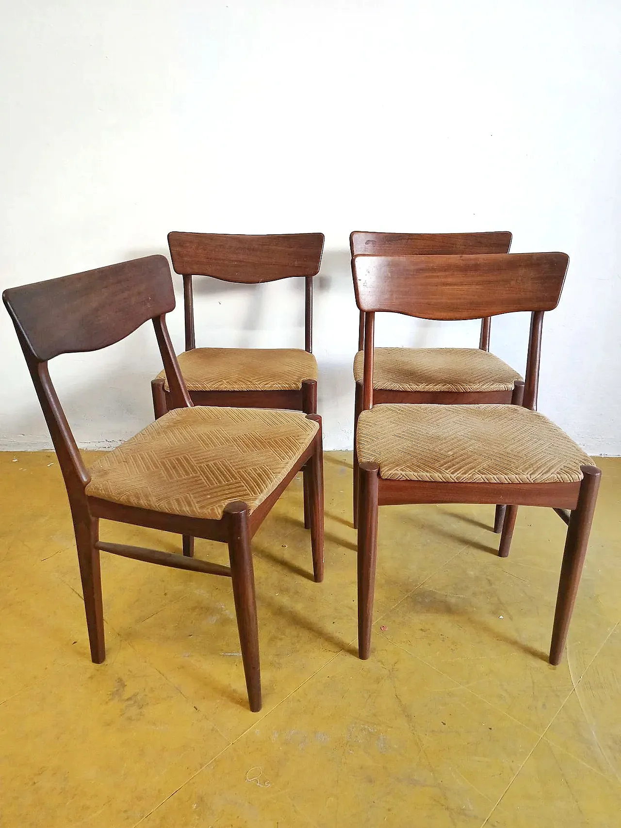 4 Norwegian Teak Chairs, 1950s 5