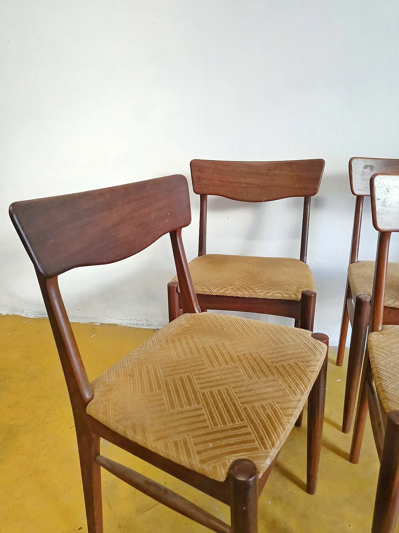 4 Norwegian Teak Chairs, 1950s 6