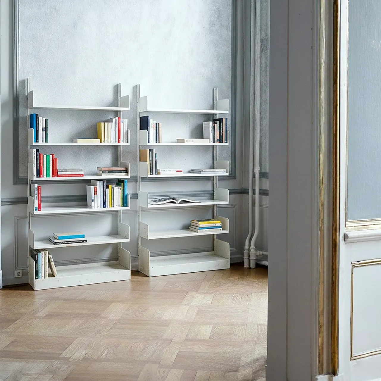 3 Industrial shelving units in lacquered metal by Lips Vago, 1970s 2