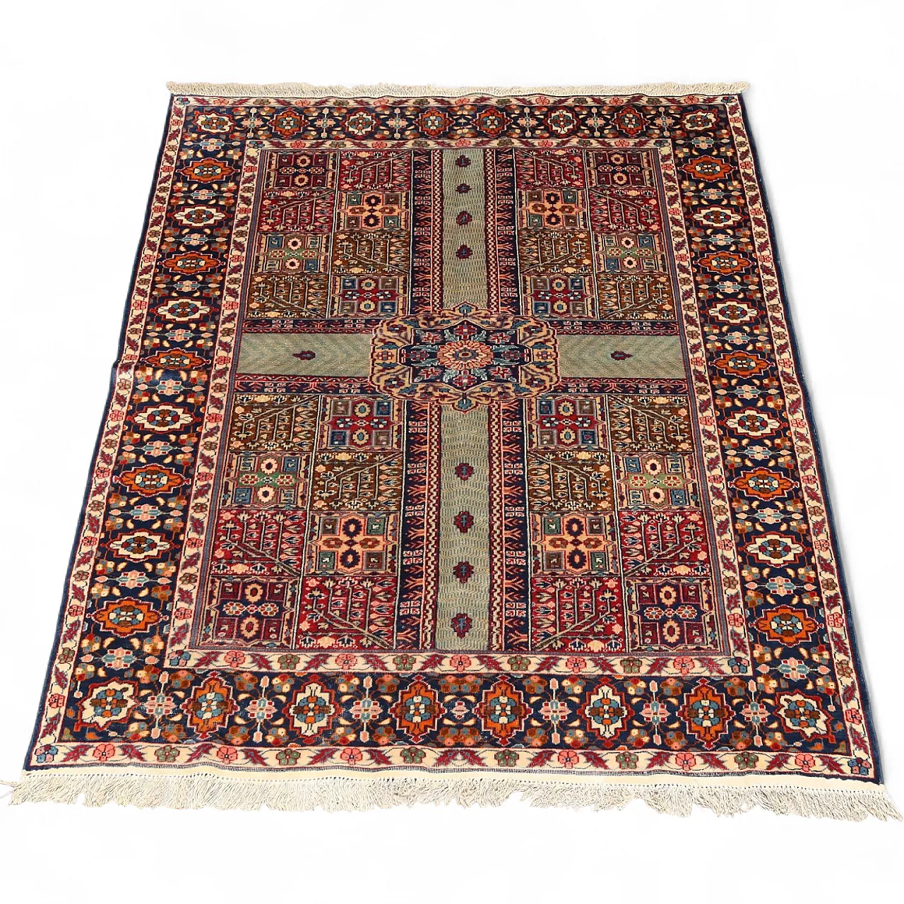 Tappeto Jaipur in cotone e lana, nodo extrafine, fatto a mano, '900 8