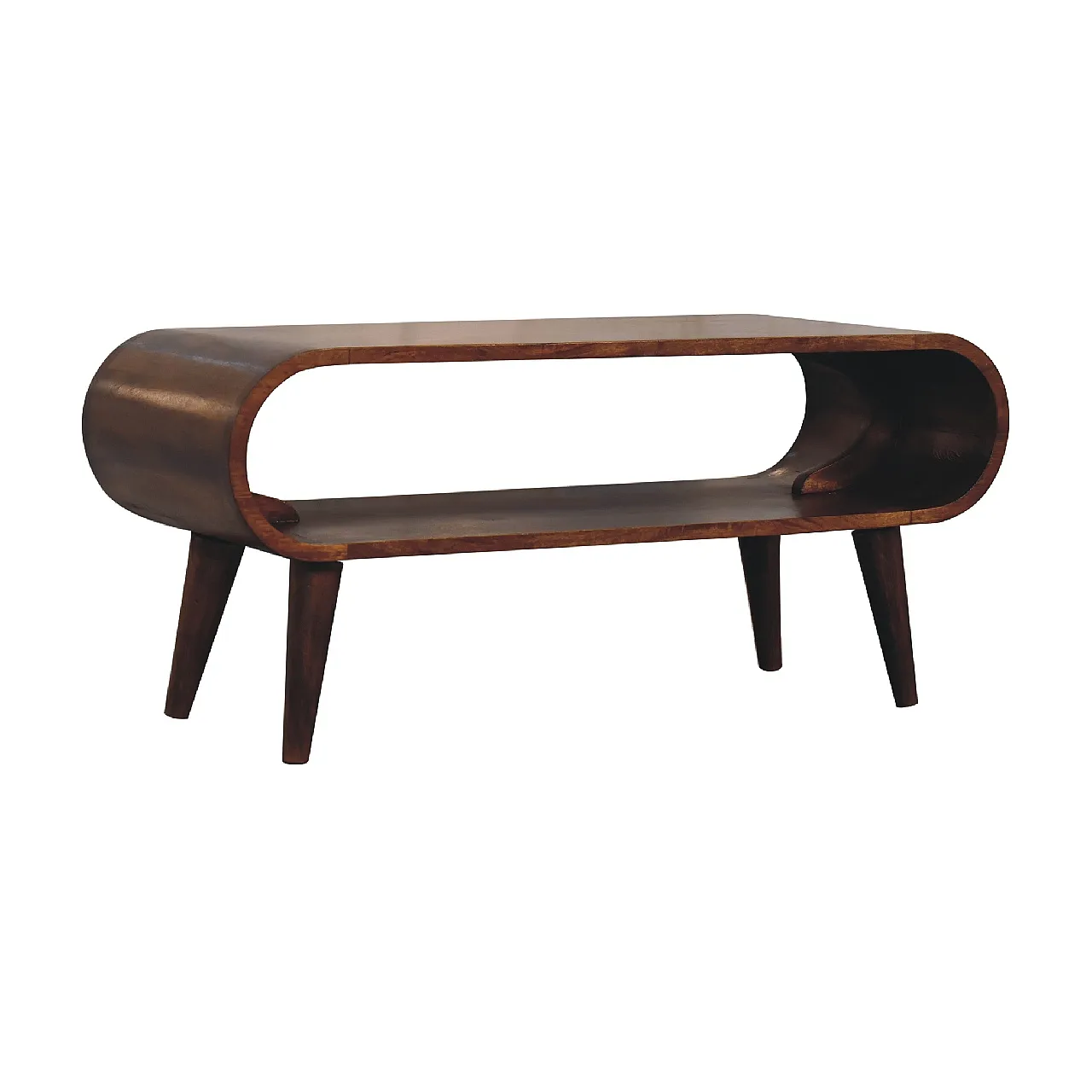 Amaya Nordic-style coffee table in solid wood, 20th century 2