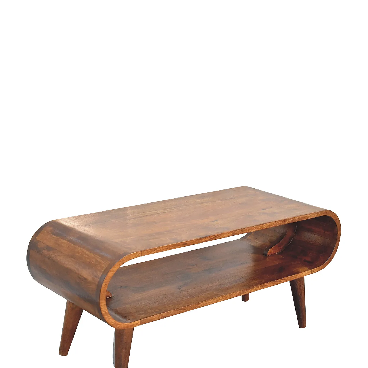 Amaya Nordic-style coffee table in solid wood, 20th century 5