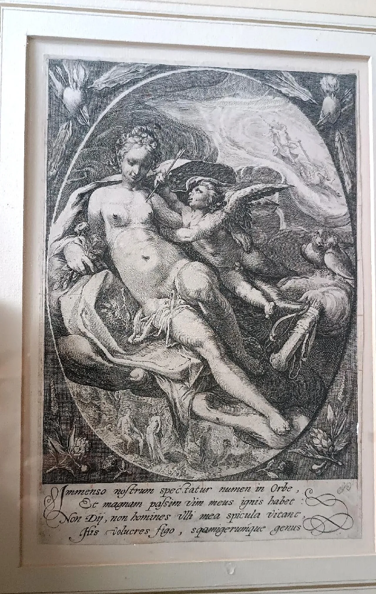 Venere e Cupido di Hendrik Goltzius, incisione a bulino, '600 3