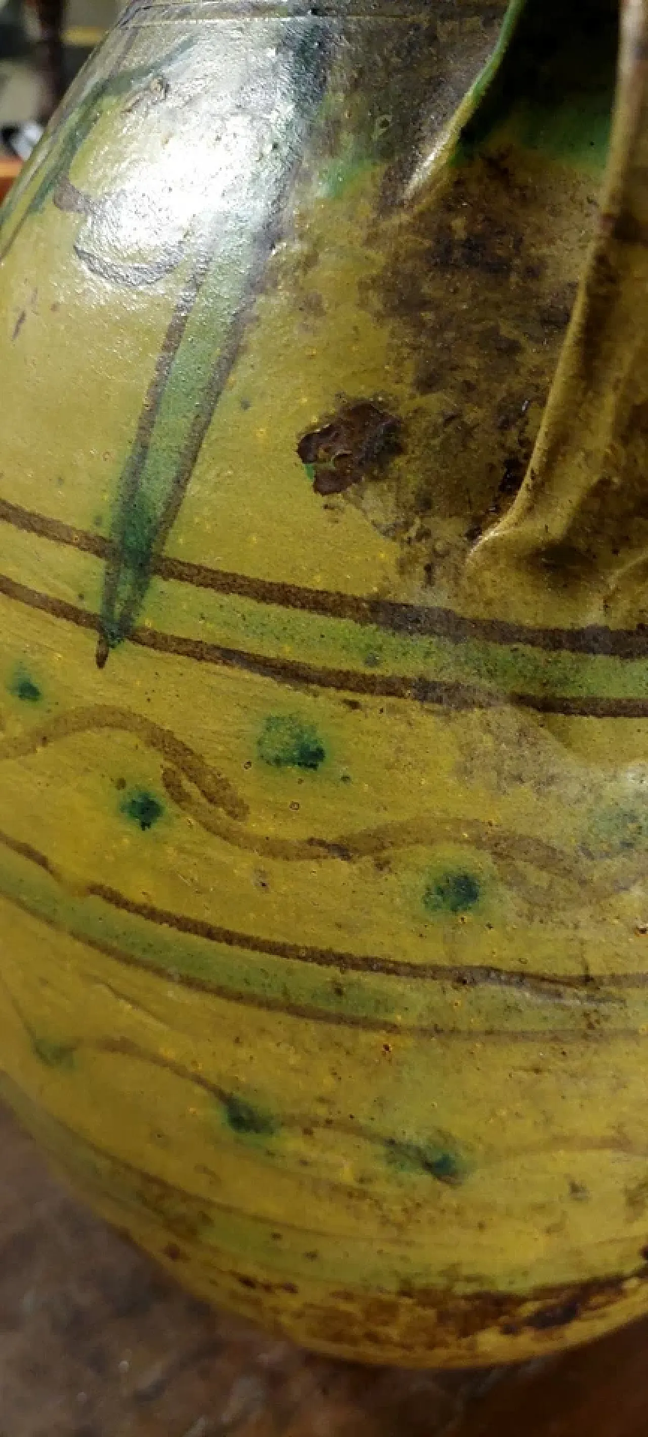 Orcio in terracotta dipinta e smaltata, '800 2