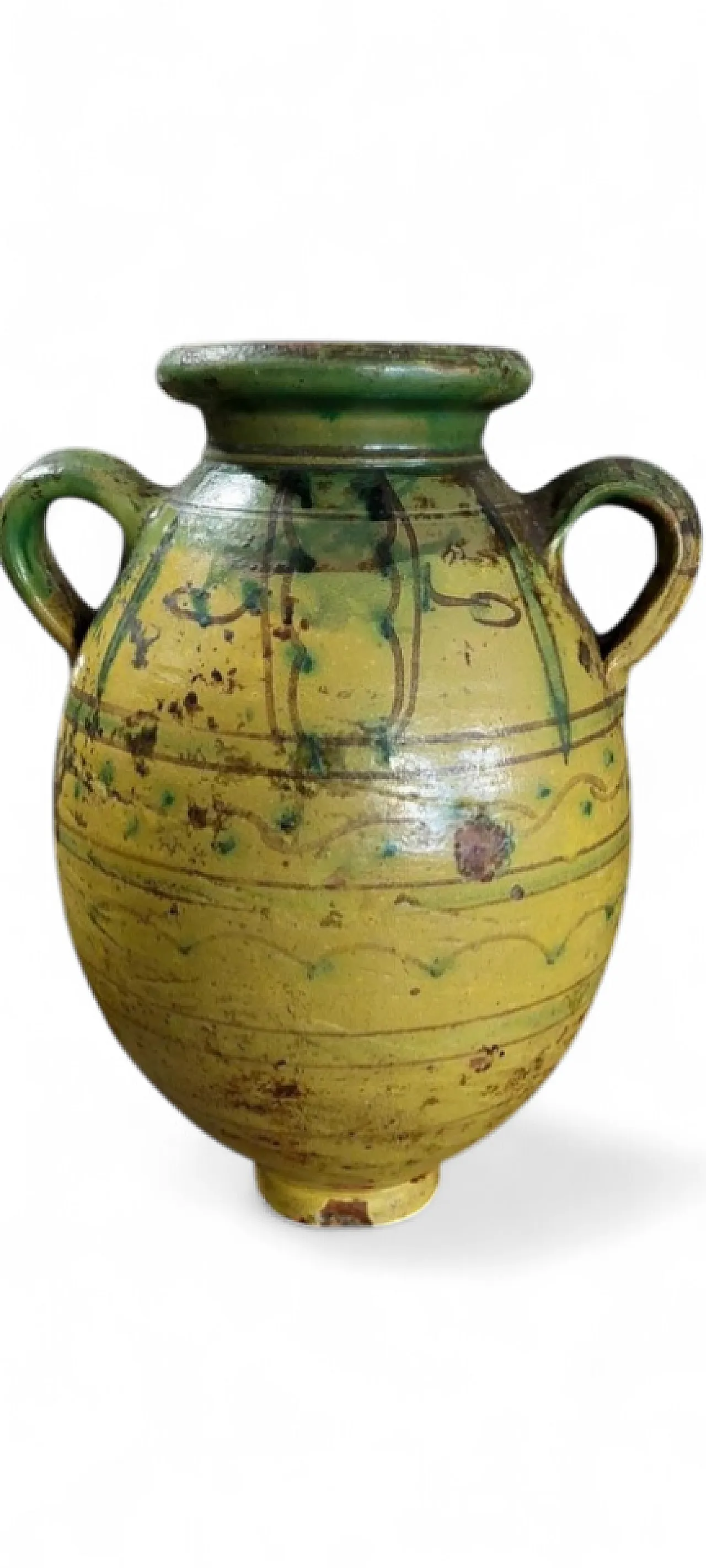 Orcio in terracotta dipinta e smaltata, '800 8