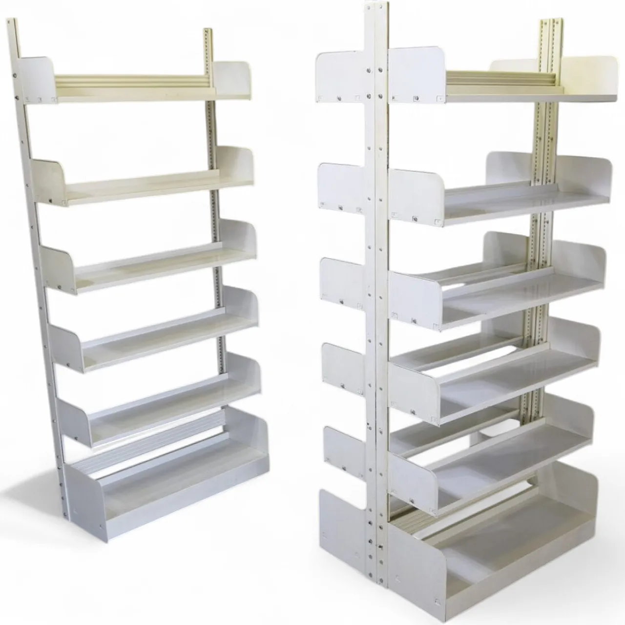 3 Industrial shelving units in lacquered metal by Lips Vago, 1970s 17